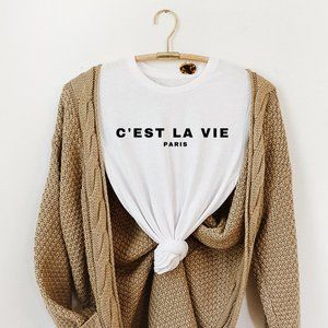 C'EST LA VIE Graphic T shirt French Tee unisex tee